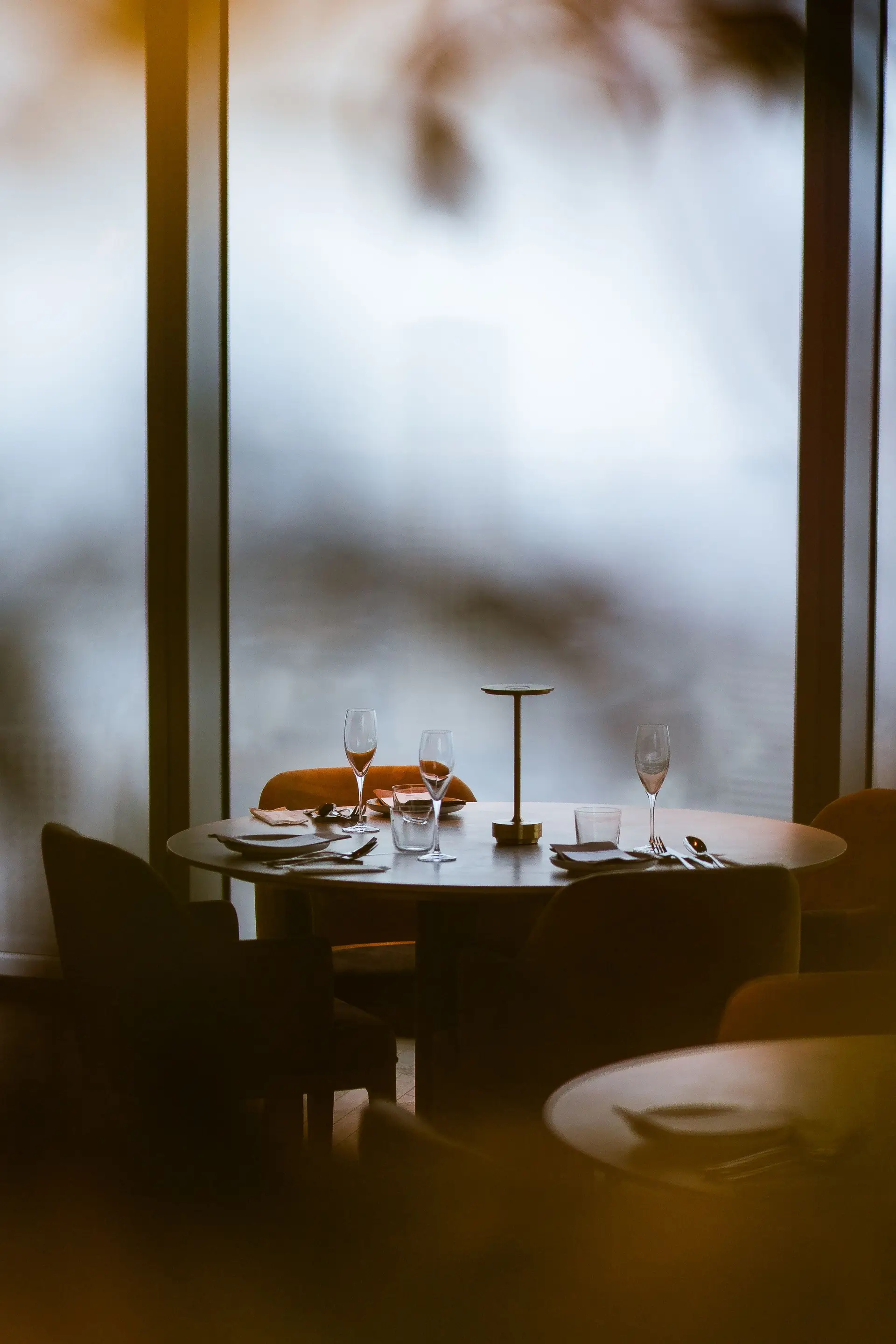 Elegant restauranginteriör